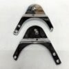 CH111 (2) Harley Chrome Backrest Quick Release Mount Brackets 2000 Road King Police FLHPI