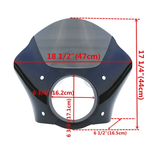 CH120 (7) Gauntlet Headlight Fairing For Harley Dyna Street Bob FXDB Sportster