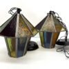 Columbia Electric LTD Stained Leaded Multicolor Glass Lamps Pendant Ceiling Lights