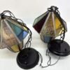 Columbia Electric LTD Stained Leaded Multicolor Glass Lamps Pendant Ceiling Lights