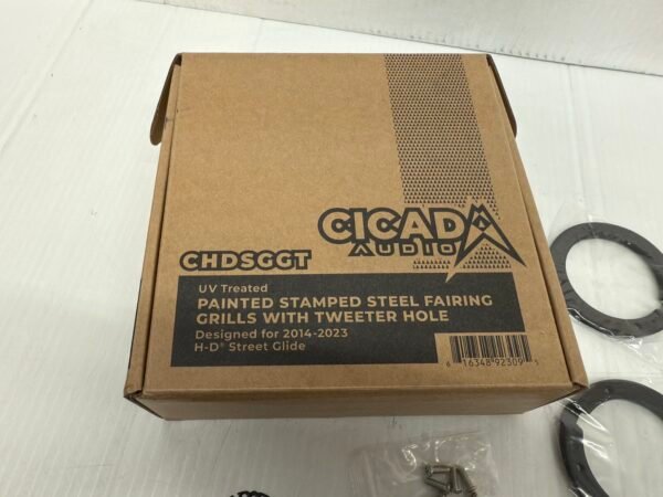 CH147 (4) Cicada Painted Stamped Steel Fairing Grills With Tweeter Hole CHDSGGT for 2014-2023 Harley Street Glide