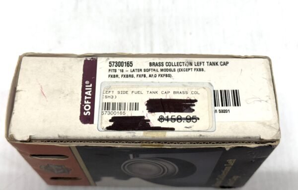CH215 (5) OEM Harley Brass Collection Left Tank Cap 57300165 for 2018-later Softail