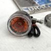 CH292 (2) Drag Specialties Black Front Universal Turn Signal Smoke Lens 2020-0474 for Harley