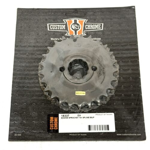 Custom Chrome Spline Motor Sprocket 25T 18337 for 1955-84 Harley Big Twin