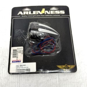 Arlen Ness Deep-Cut Turn Signal Fire Ring Red Lens, Black 12-751 for Harley