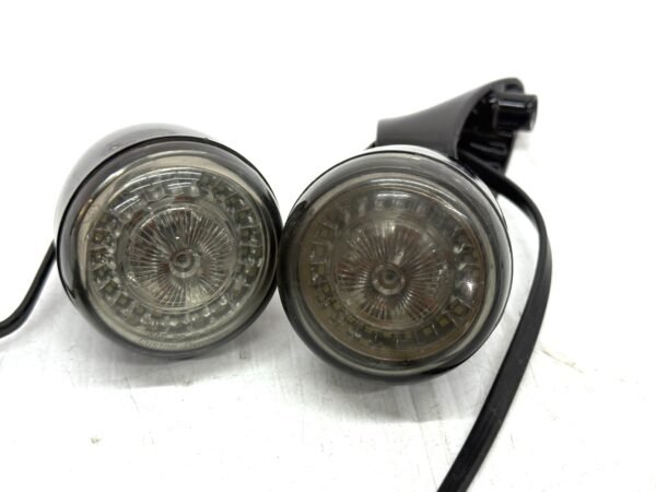CH319 (2) OEM Harley Black Turn Signals with Base Mount Set 67800354 67800353 for 2015-later Touring Road Glide