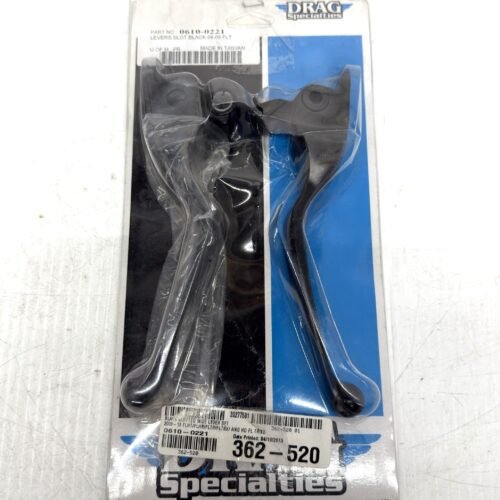 Drag Specialties Black Slotted Wide Lever Set 0610-0221 for 2008-13 Harley Touring