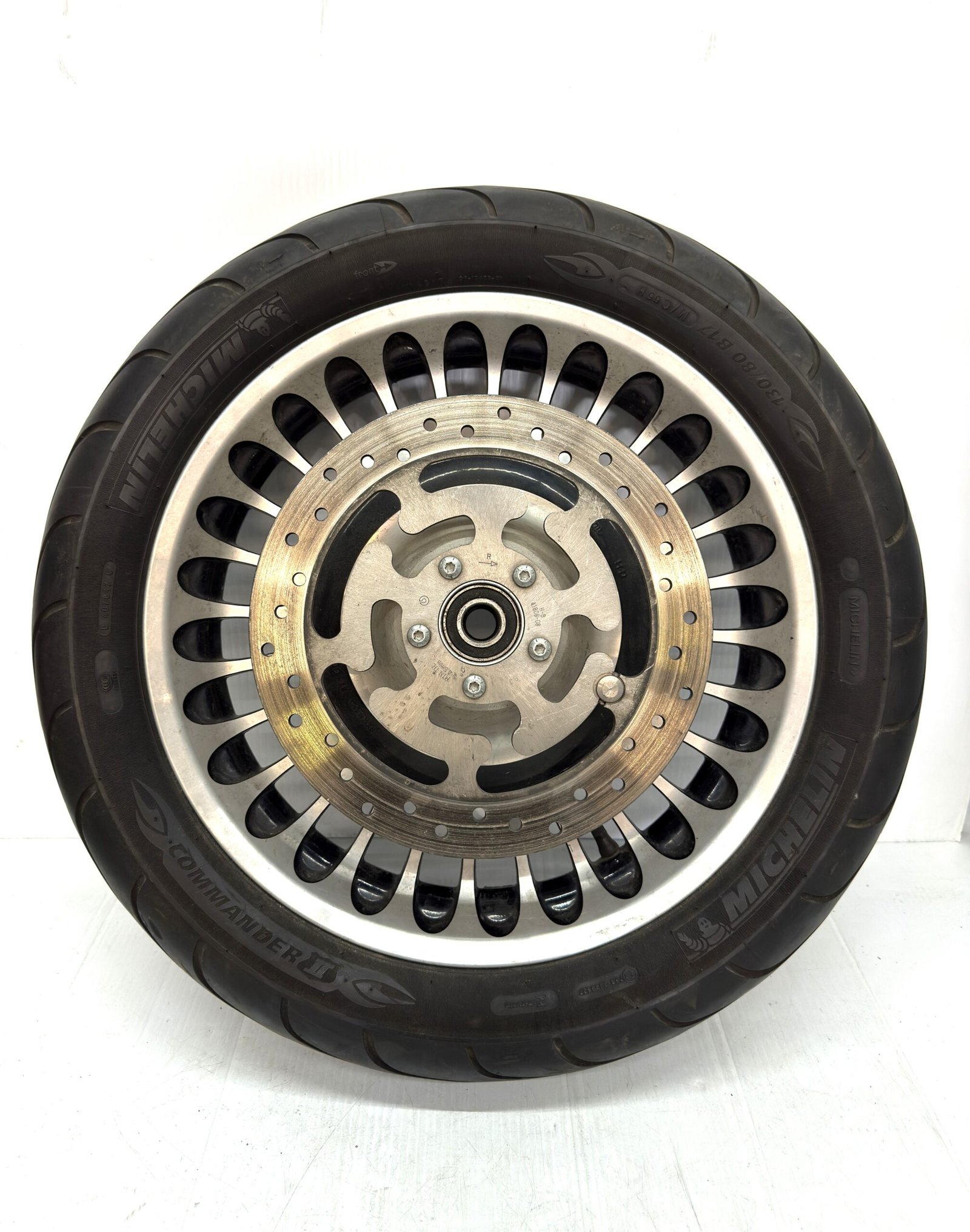 Front Dual Disk Wheel Michelin 130/80 B17 with Brake Disc Rotor for 2009-2024 Touring