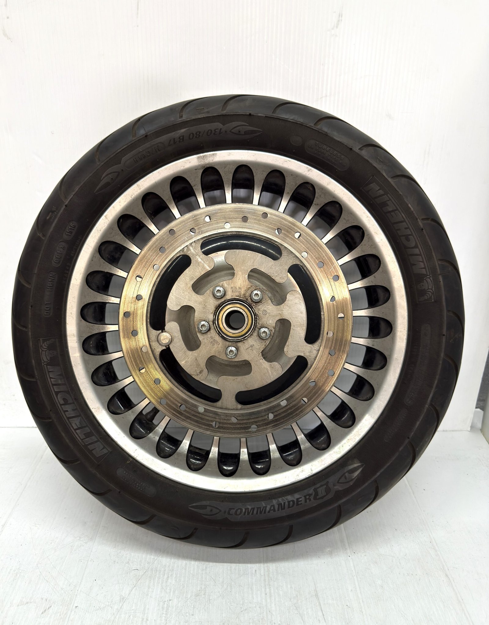Front Dual Disk Wheel Michelin 130/80 B17 with Brake Disc Rotor for 2009-2024 Touring - Image 6