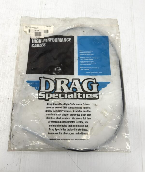 CH333 (2) Drag Specialties Black Vinyl IDLE Cable 0651-0138 31.75" for Harley 1998-2005 Dyna