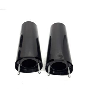 Harley Gloss Black Upper Fork Slider Covers 8" for 2014-later Touring