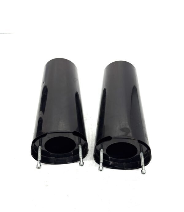 Harley Gloss Black Upper Fork Slider Covers 8" for 2014-later Touring