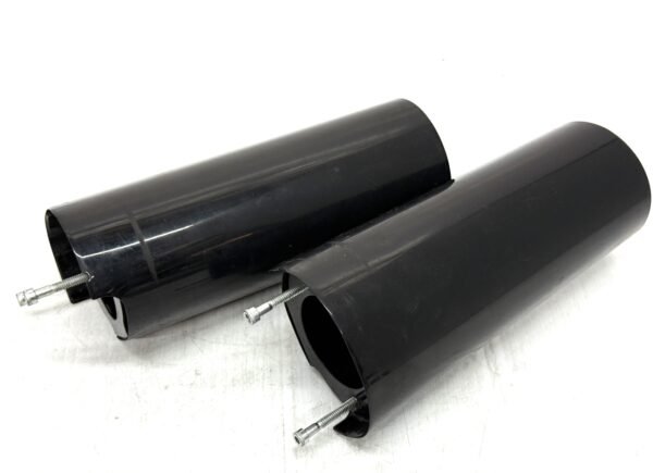 Harley Gloss Black Upper Fork Slider Covers 8" for 2014-later Touring