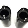 Harley Gloss Black Upper Fork Slider Covers 8" for 2014-later Touring