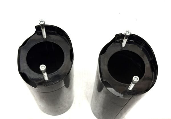 Harley Gloss Black Upper Fork Slider Covers 8" for 2014-later Touring