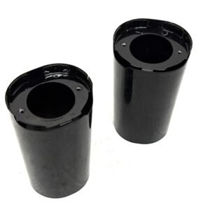 Harley Gloss Black Upper Fork Slider Covers 6" for 2014-later Touring