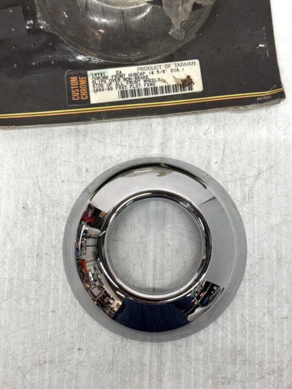 CH346 (1) Custom Chrome Hubcap Chrome 4-5/8? 19742 for Harley 1984-1989 FXST FLST FXWG