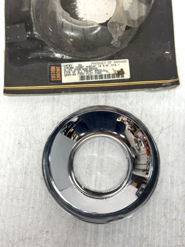 CH346 (2) Custom Chrome Hubcap Chrome 4-5/8? 19742 for Harley 1984-1989 FXST FLST FXWG