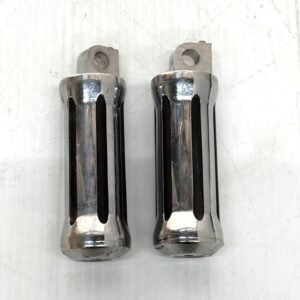 Custom Chrome and Black Footpegs Foot Pegs Left & Right for Harley