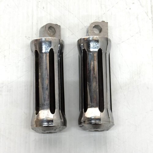 Custom Chrome and Black Footpegs Foot Pegs Left & Right for Harley