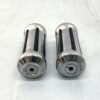 CH352 (2) Custom Chrome and Black Footpegs Foot Pegs Left & Right for Harley