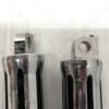 CH352 (3) Custom Chrome and Black Footpegs Foot Pegs Left & Right for Harley