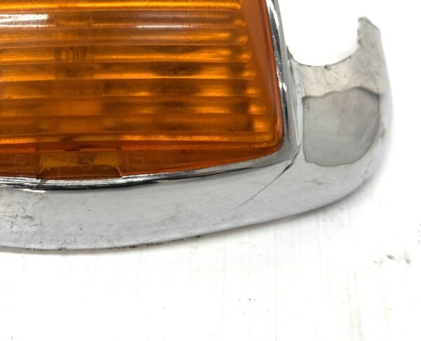CH369 (6) Harley Chrome Front Fender Tip Light Amber PM-1735