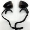 CH401 (1) Harley Front Fork Turn Signals Black Smoked Lenses