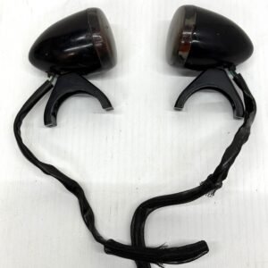 CH401 (1) Harley Front Fork Turn Signals Black Smoked Lenses