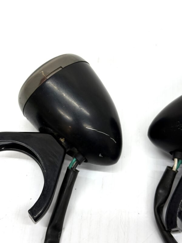 CH401 (4) Harley Front Fork Turn Signals Black Smoked Lenses