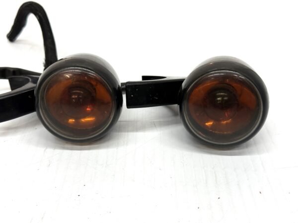 CH401 (5) Harley Front Fork Turn Signals Black Smoked Lenses