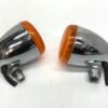 CH403 (3) OEM Harley Front Turn Signals Chrome Amber for Dyna, FLS, FXS
