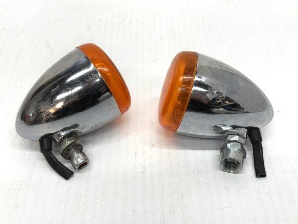 CH403 (3) OEM Harley Front Turn Signals Chrome Amber for Dyna, FLS, FXS