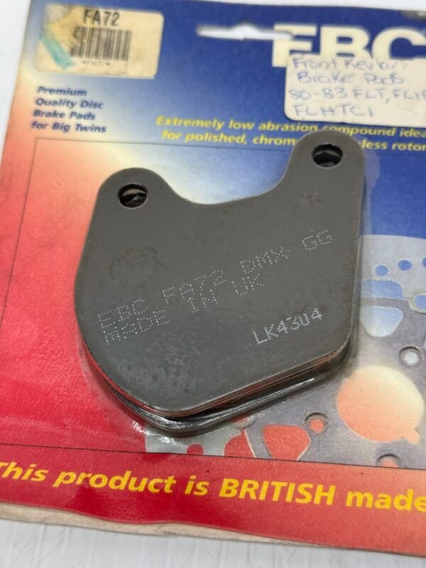 CH408 (3) EBC Front Organic Brake Pads FA72 for Harley 1978-83 FX
