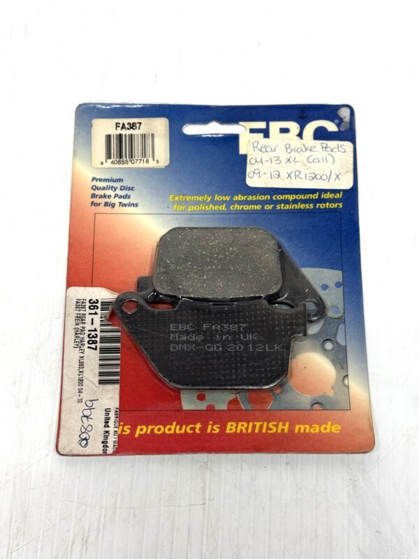 EBC Rear Brake Pads FA387 for Harley 2004-2010 Sportster XL883 1200