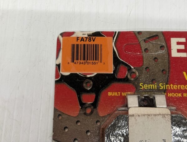 EBC Rear Semi-Sintered Brake Pads FA78V for Harley 1984-E87 Sportster, 1984-86 Dyna, 1984-E87 Softail
