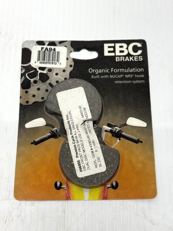 EBC Front Brake Pads FA94 for Harley 1984-99 All Single/Dual Disc Models Use 2-PRS