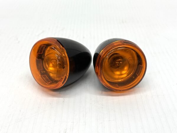 OEM Harley Rear Turn Signals Black Amber Lenses