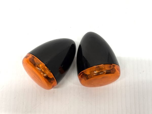 OEM Harley Rear Turn Signals Black Amber Lenses