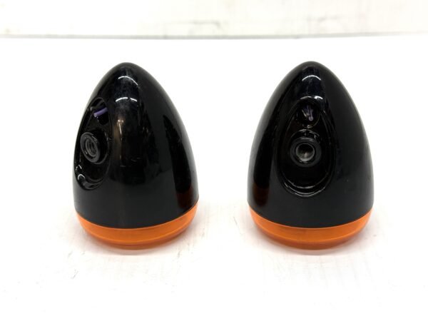 OEM Harley Rear Turn Signals Black Amber Lenses