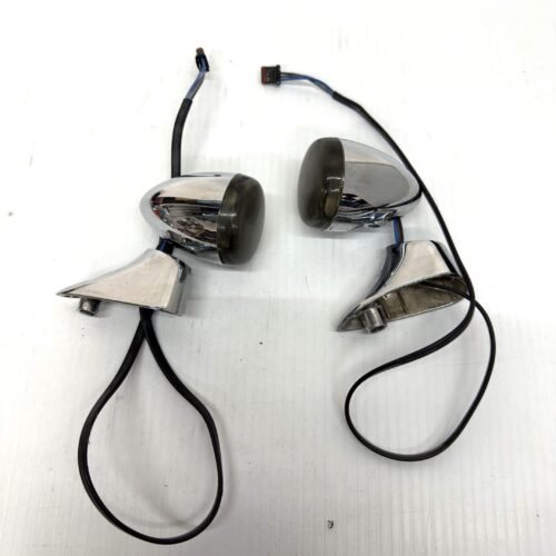 OEM Harley Chrome Turn Signals Smoke Lenses with Base Mount Set 2015-later Touring Road Glide