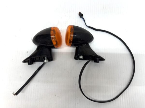 OEM Harley Black Turn Signals Amber Lenses with Base Mount Set 2015-later Touring Road Glide