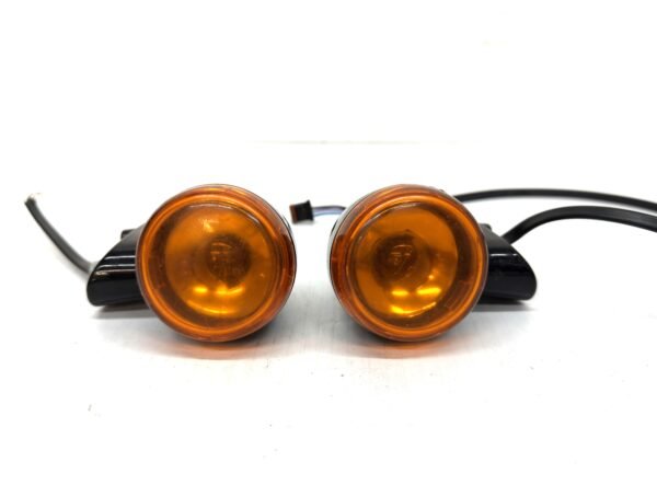 OEM Harley Black Turn Signals Amber Lenses with Base Mount Set 2015-later Touring Road Glide