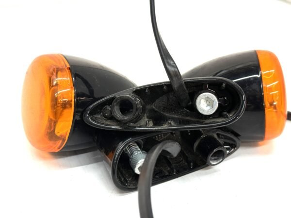 OEM Harley Black Turn Signals Amber Lenses with Base Mount Set 2015-later Touring Road Glide