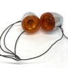 OEM Harley Rear Turn Signals Chrome Amber Lenses