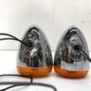 OEM Harley Rear Turn Signals Chrome Amber Lenses