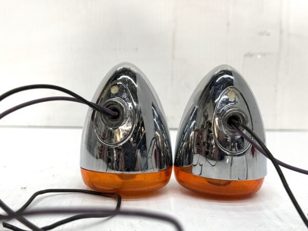 OEM Harley Rear Turn Signals Chrome Amber Lenses