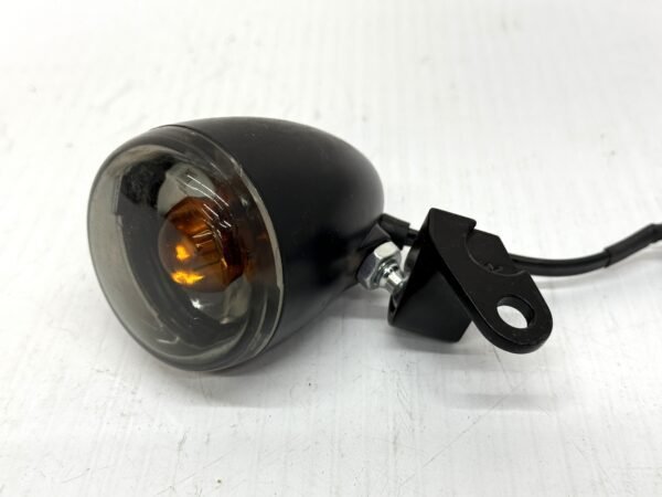Harley Front Turn Signal Chrome Smoke Lense for Fat Boy Fat Bob