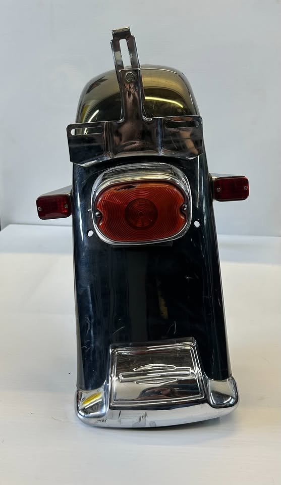 Harley Davidson Shovelhead FL Black Fender Liscence Plate Bracket