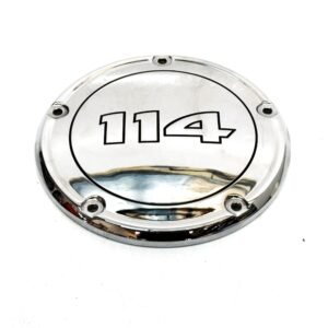 CH46 (1) OEM Harley M8 114 Chrome Derby Cover 25700896 18-24 Softail